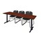 Cain Rectangle Tables > Training Tables > Cain Training Table & Chair Sets, 84 W, 24 L, 29 H, Cherry MTRCT8424CH44BK - alternate 1
